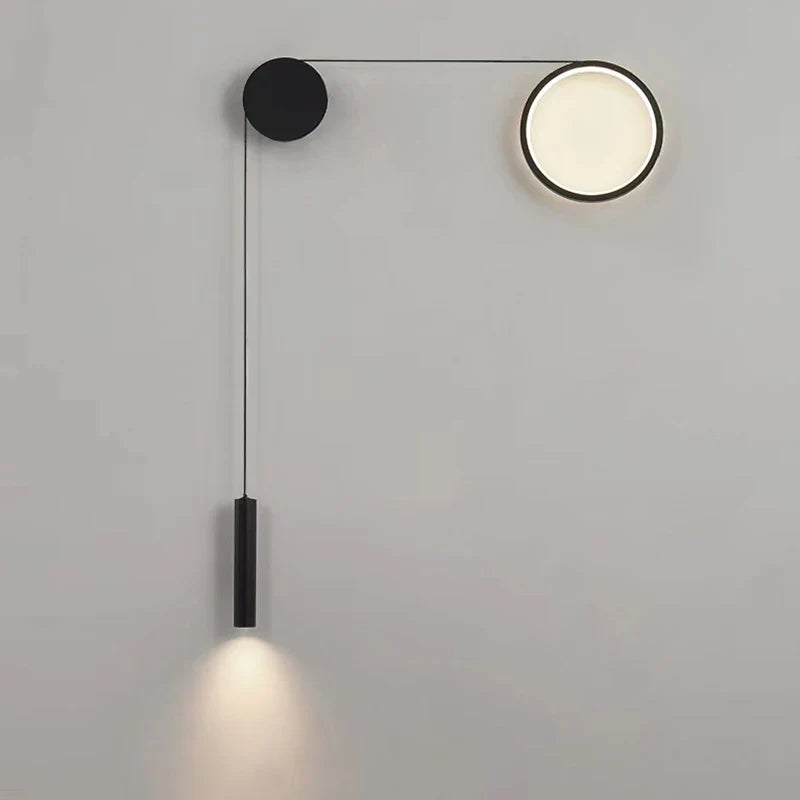 Afralia™ Nordic Circle LED Wall Light Modern Decor Sconce for Home Stair Aisle Lighting