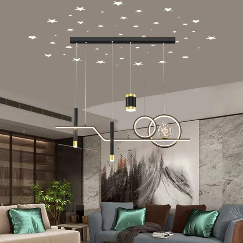 Afralia™ Nordic LED Chandelier: Modern, Simple Lighting for Home, Restaurant, and Office