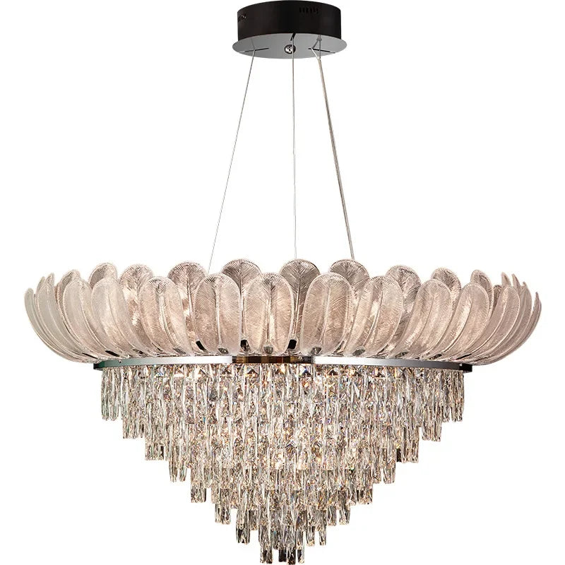 Afralia™ Crystal Crown Chandelier: Luxe Ceiling Light for Home, Shop & Lobby