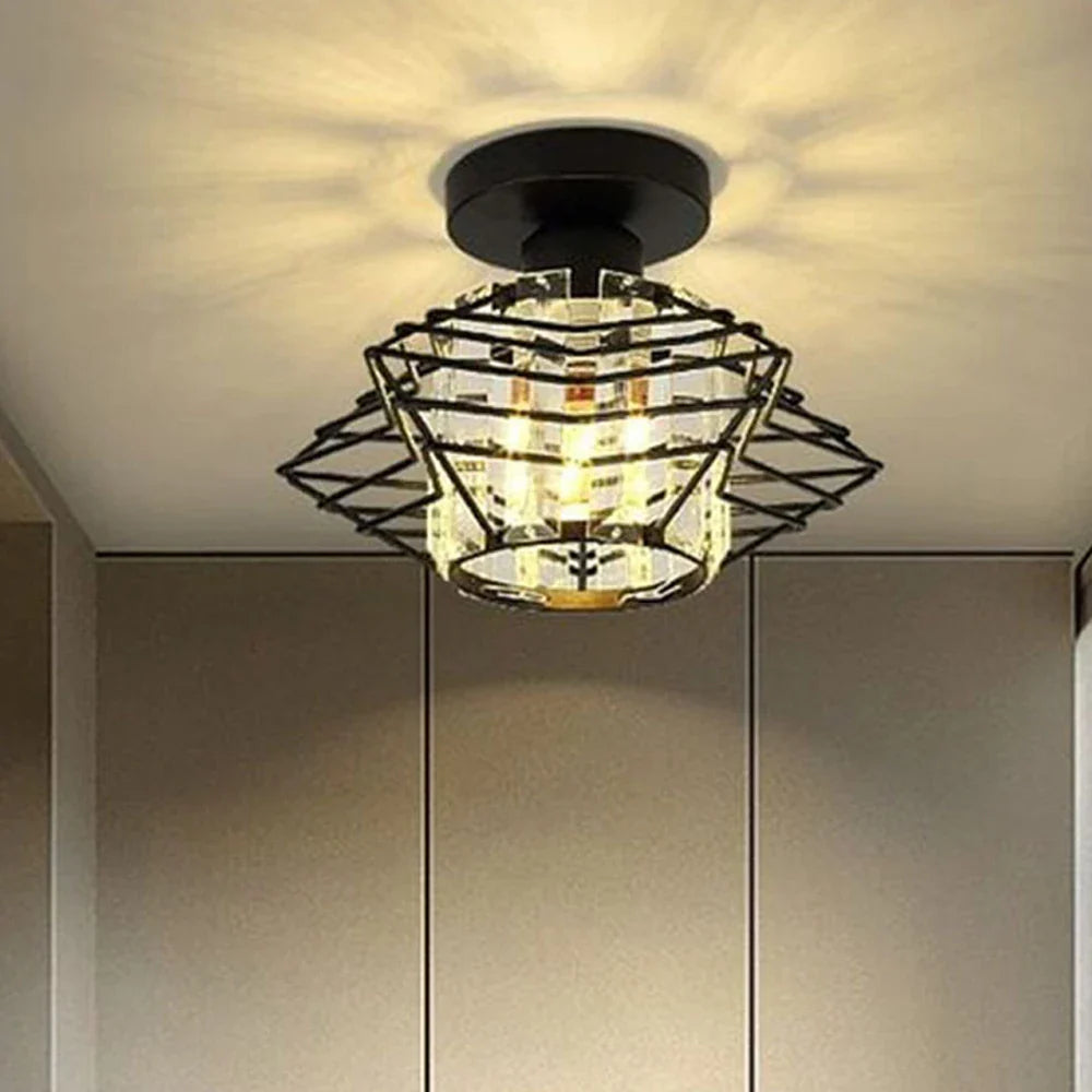 Afralia™ Crystal Ceiling Chandelier: Modern Industrial LED Indoor Lighting Fixture
