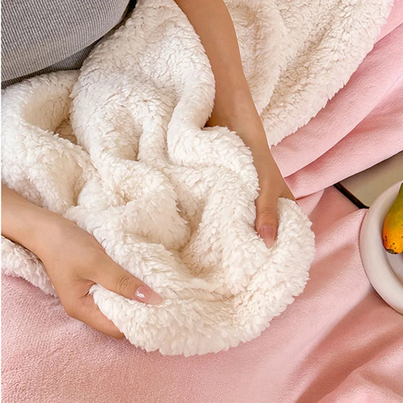 Afralia™ Lamb Wool Multi-Purpose Blanket: Soft & Warm Sofa Cover, Office Quilt