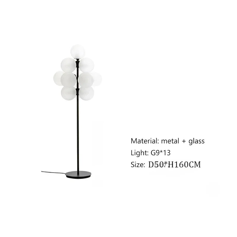 Afralia™ Bubble Glass LED Floor & Table Lamp Set for Modern Living Room & Bedroom