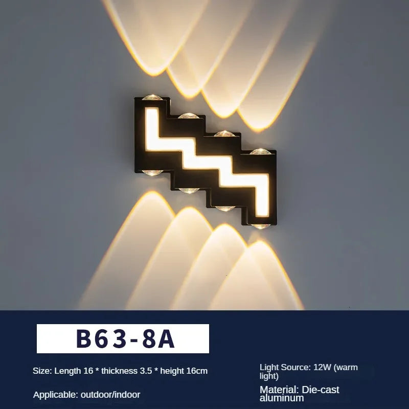 Afralia™ Outdoor Wall Light: Creative Design, High-quality Aluminum for Garden, Porch, Home Lighting