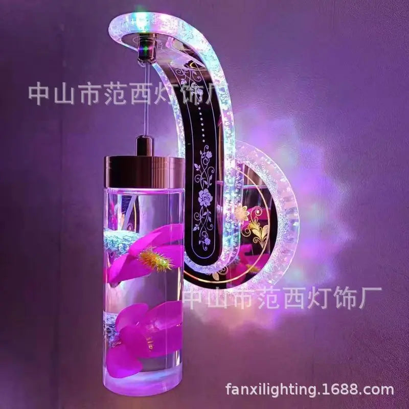 Afralia™ Colorful Pressed Flower Wall Sconce LED Lights