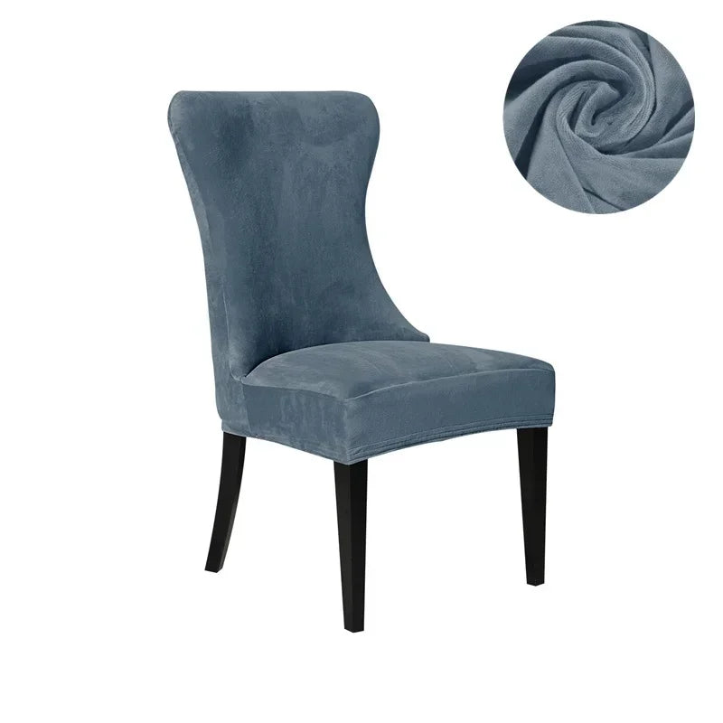 Afralia™ Velvet Fleece High Back Chair Covers: Elegant, Armless Seat Slipcovers