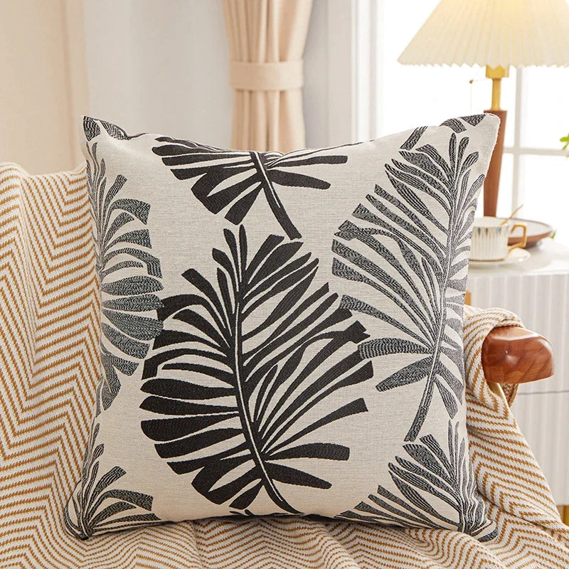 Afralia™ Plam Leaves Throw Pillow Covers Set of 2 for Bed Couch Living Room