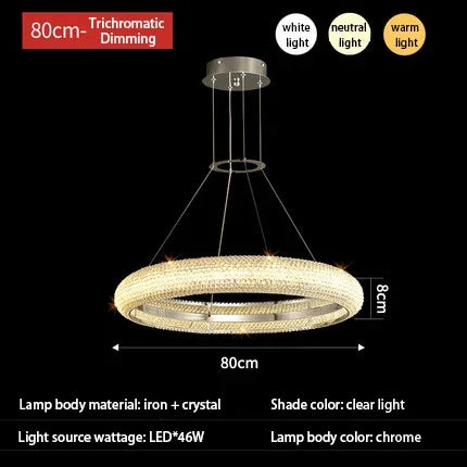 Afralia™ Elegant Chrome Crystal Chandelier for Dining Room Living Room Bedroom Hallway