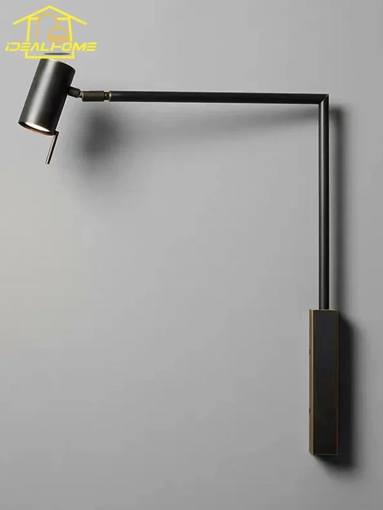 Afralia™ Modern Copper LED Wall Lamp for Living Room, Bedroom, Study - Industrial Design