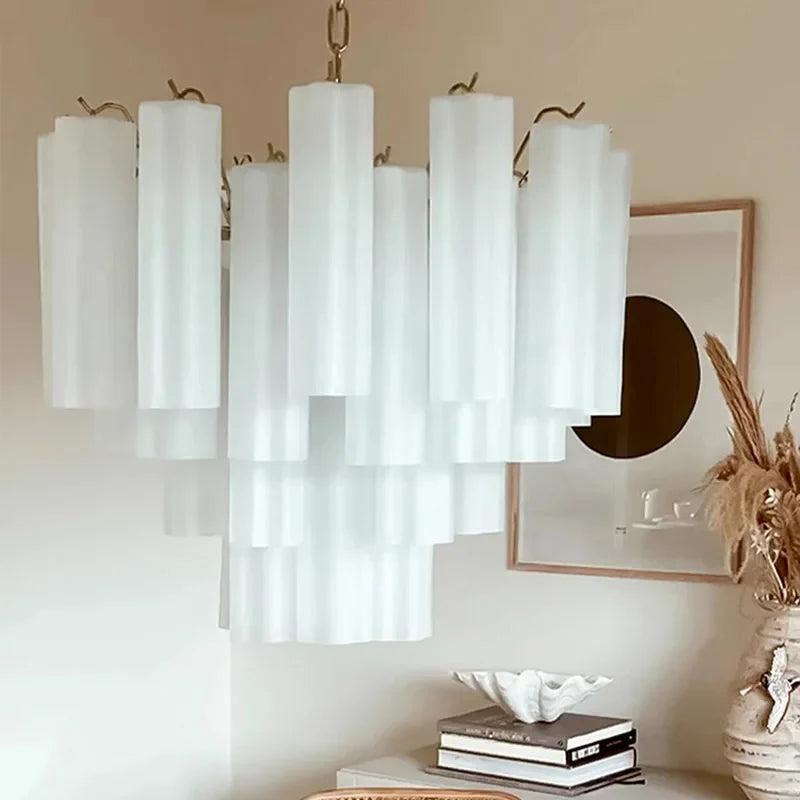 Afralia™ Glass Pendant Chandelier for Modern Living Room and Bar Ceiling