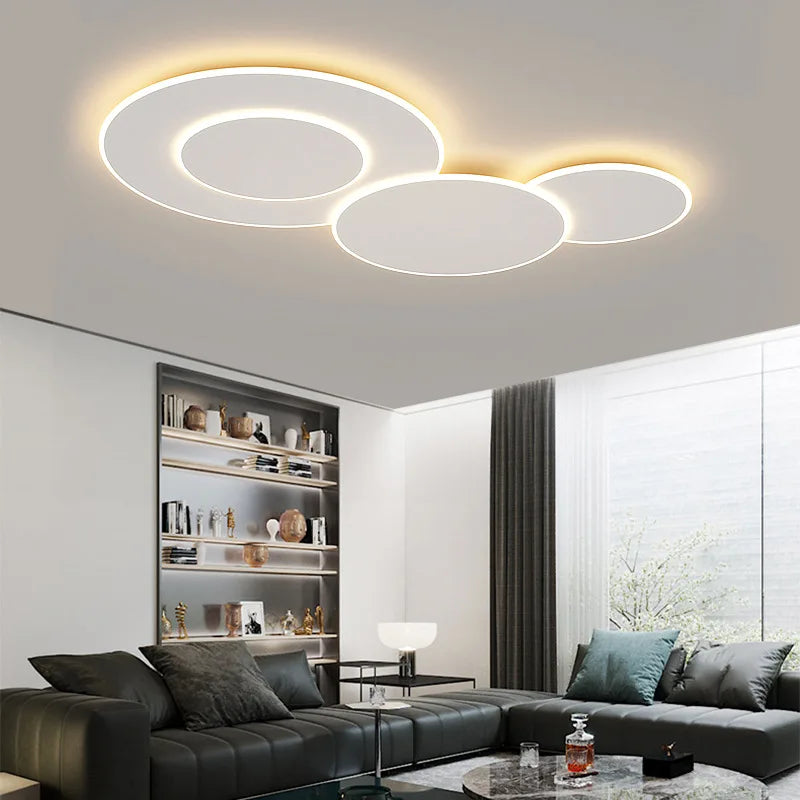 Afralia™ Smart Ring Ceiling Chandelier for Modern Living Room Bedroom Lighting