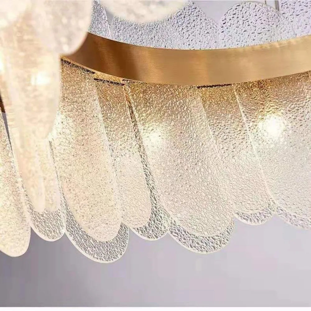 Afralia™ Smoke Grey Glass Ceiling Chandelier for Living Room, Hotel & Restaurant Lighting