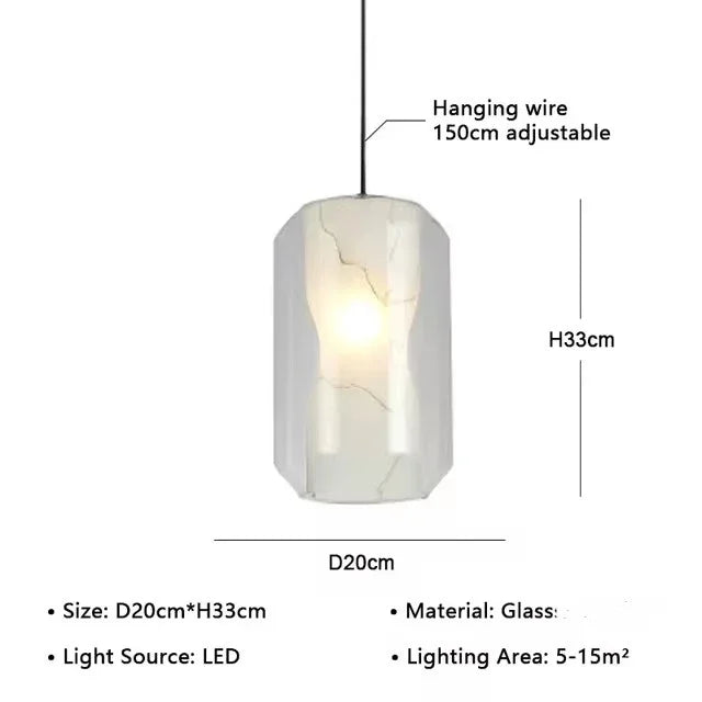 Afralia™ Glass Chandelier Ceiling Pendant Lamp for Living Dining Bedroom