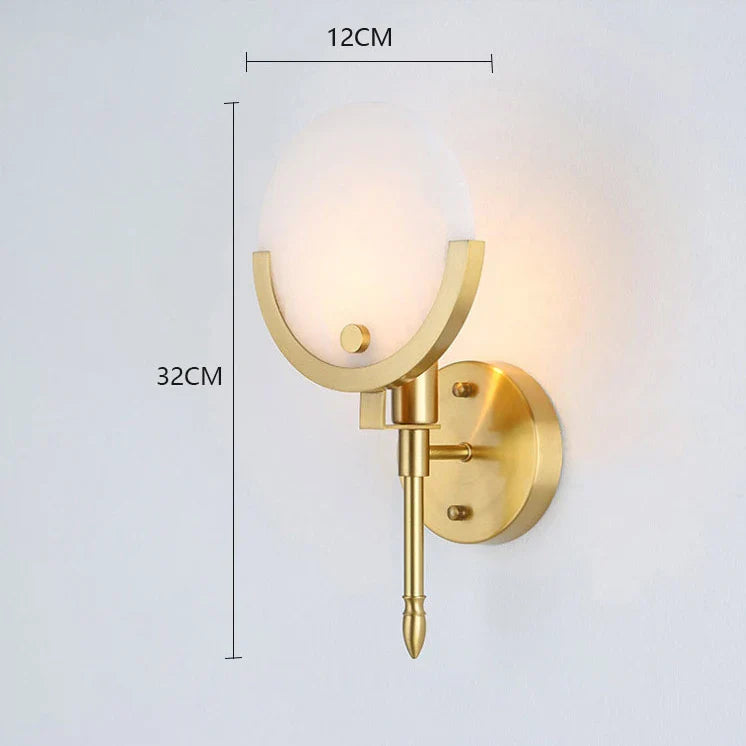 Afralia™ Glass Wall Sconce Light Fixture for Home Living Room Decor