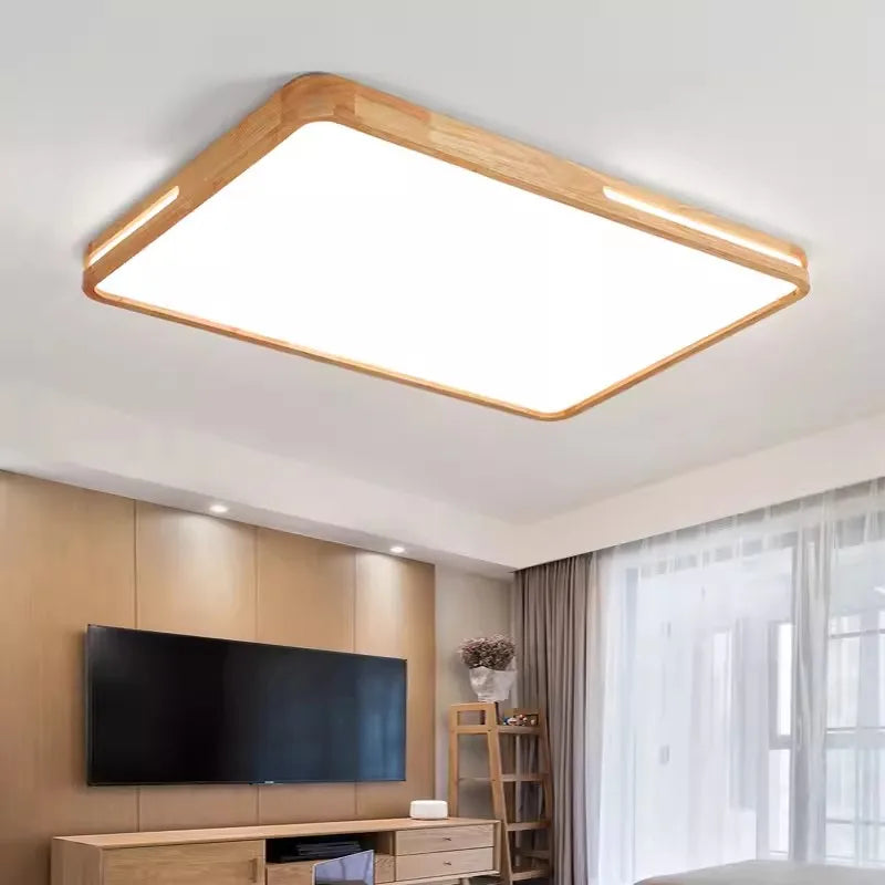 Afralia™ Nordic Woodgrain Acrylic LED Ceiling Light for Home Decor and Lighting Fixtures.