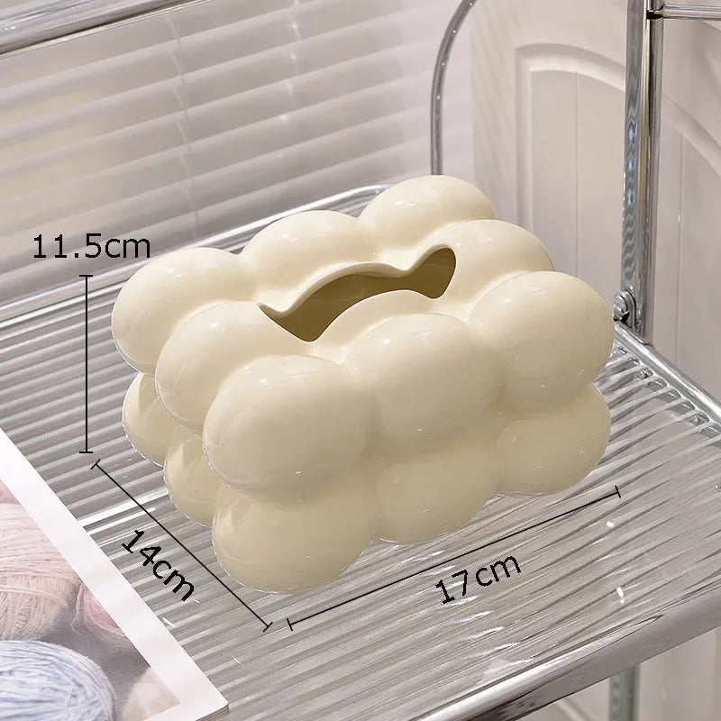 Afralia™ Cotton Candy Ceramic Tissue Box - Modern Decor