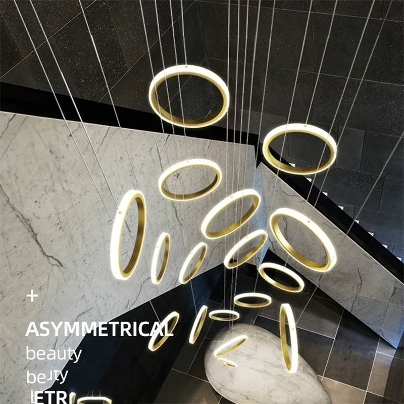 Afralia™ Nordic LED Chandelier: Modern Luxury Lighting for Home Decor, Living Room, Dining Room & Stairway