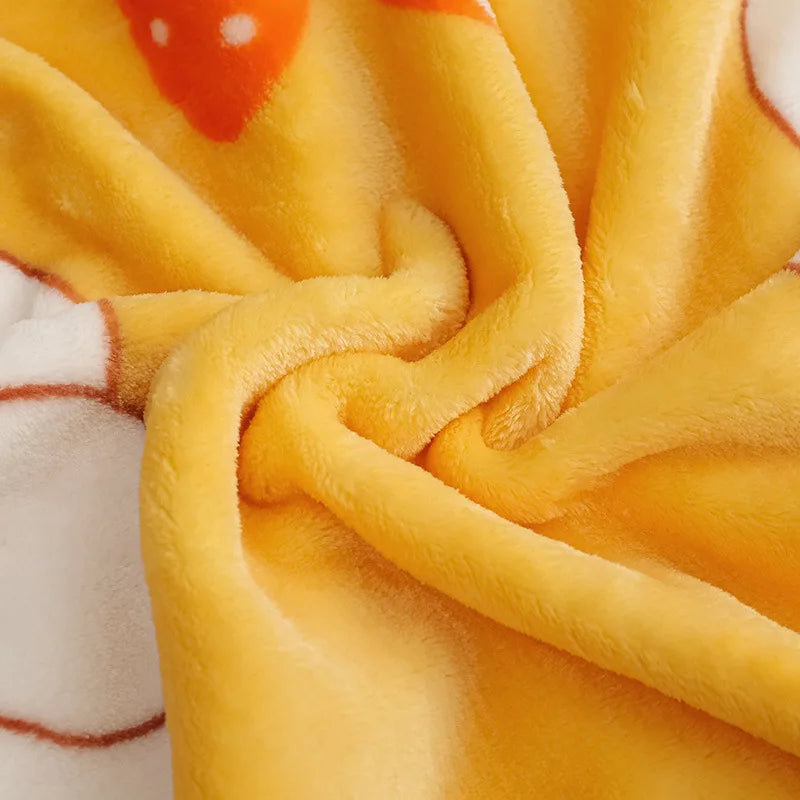 Afralia™ Cartoon Flannel Blanket: Soft & Skin-Friendly for Summer & Autumn Beds.