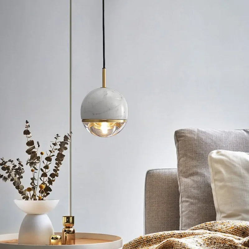 Afralia™ Nordic Luxury 1-Head Chandelier Bedside Lamp for Modern Minimalist Décor