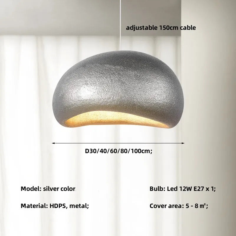 Afralia™ Wabi Sabi E27 Chandelier: Nordic Japanese Style Pendant Lamp for Home Décor