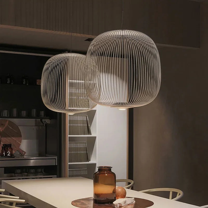 Nordic Remote Foscarini Spokes Chandelier for Dining Living Room, Afralia™ Industrial Hanging Lamp