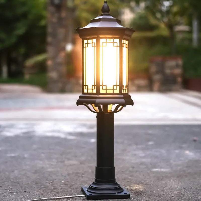 Afralia™ Vintage E27 Outdoor Garden Lamp Aluminum Waterproof Retro Style