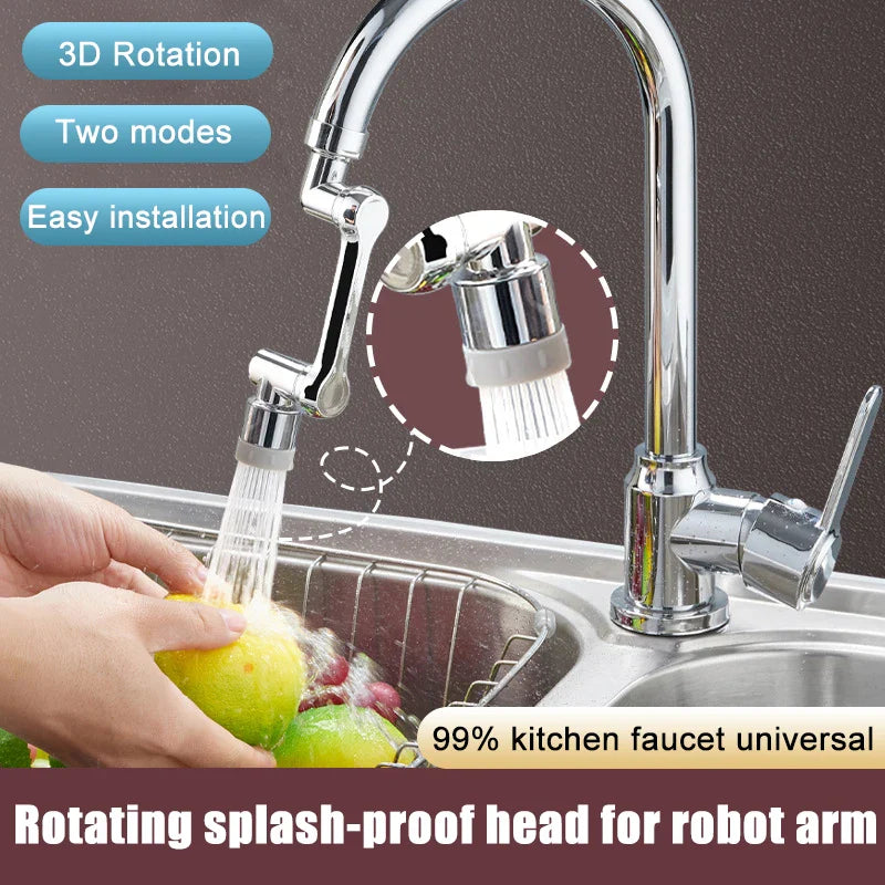 Afralia™ Rotating Faucet Extender with 2 Modes – Anti-Splash Bubbler Nozzle for Kitchen Tap