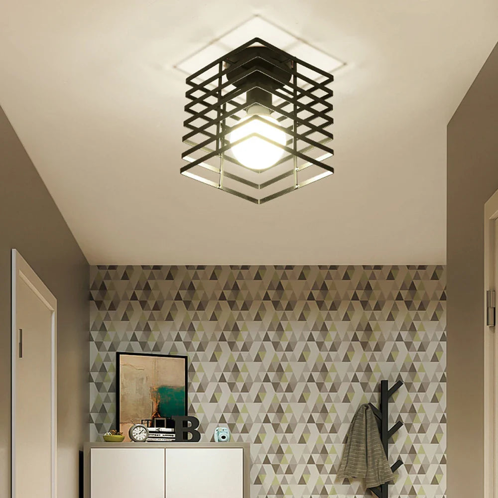 Afralia™ Modern Nordic Black Ceiling Light for Home Decor, E27 Loft Lamp Shade