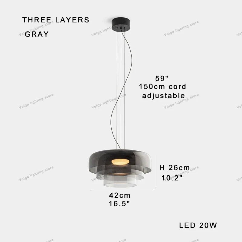 Afralia™ Nordic Glass Pendant Lights - Dimmable LED Ceiling Lamps for Dining Room