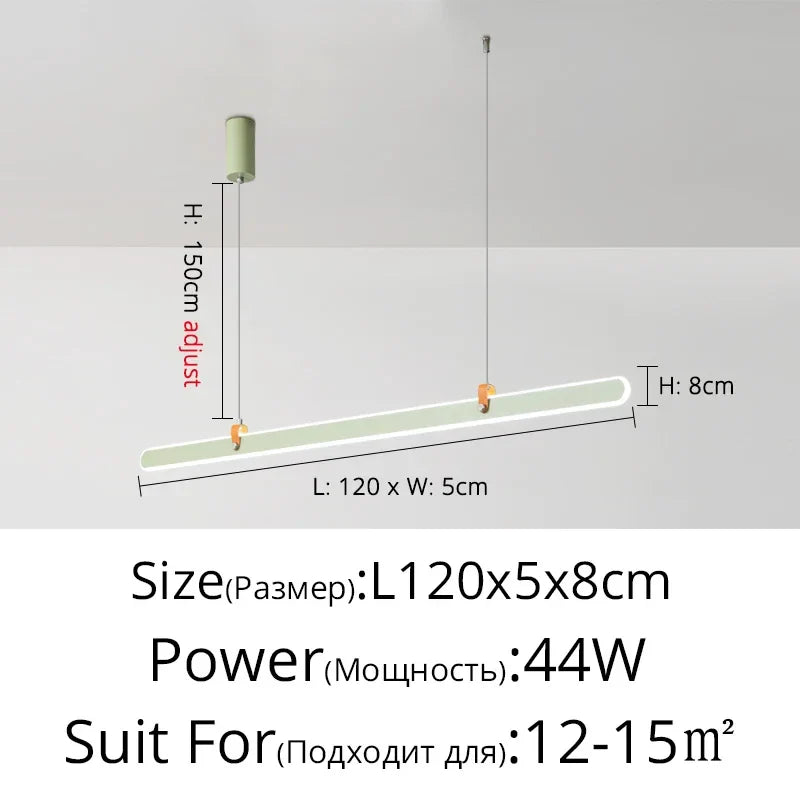 Afralia™ Long Strip Pendant Lamp: Minimalist Nordic Design for Luxurious Dining and Bar Lighting
