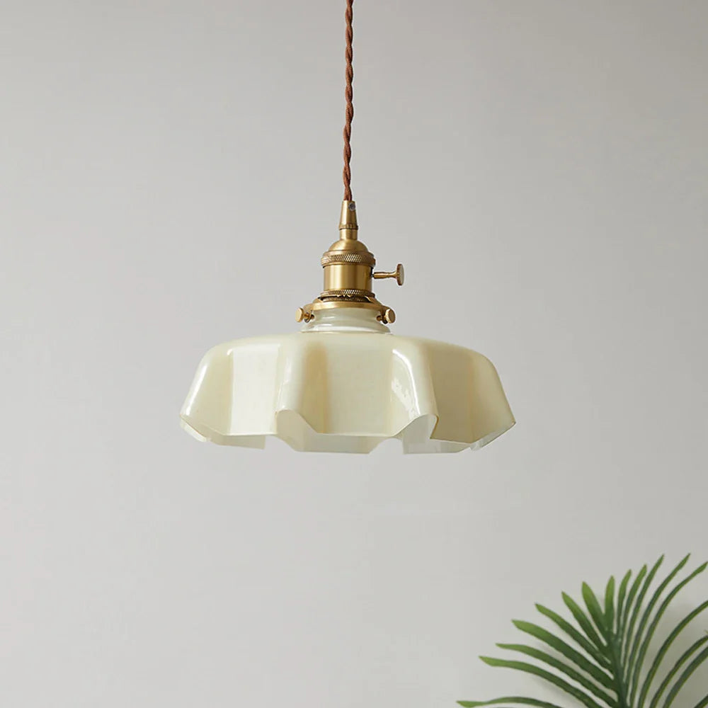 Afralia™ Retro Nordic Glass Pendant Light, Colorful Living Room Hanging Lamp