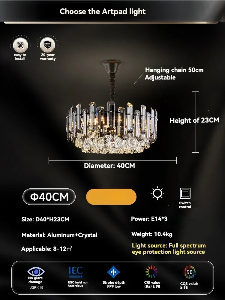 Afralia™ Gold Crystal Ceiling Chandelier: Luxury Modern LED Pendant for Home Décor