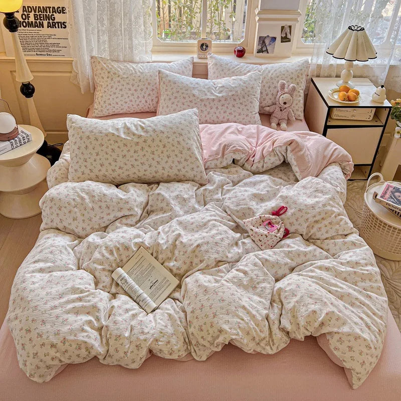 Afralia™ Cloud Touch Ultra Soft Duvet Cover Set in Sweet Design & Double Layer Yarn