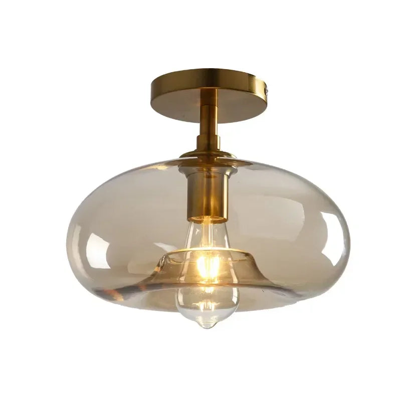 Afralia™ LED Glass Ceiling Light Chandeliers for Modern Living Spaces