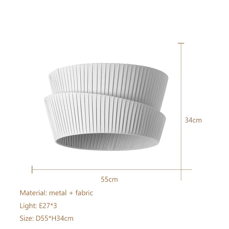 Afralia™ Cream LED Ceiling Chandelier for Living Room Dining Bedroom