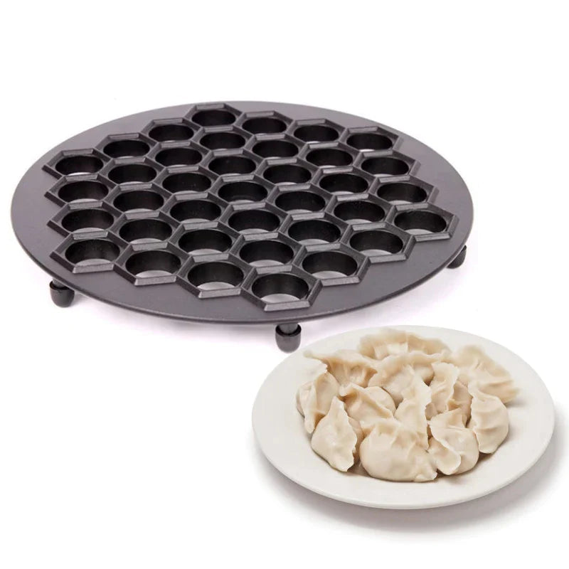 Afralia™ 37-Hole Aluminum Dumpling Maker Mold for Samosas, Pelmeni, Ravioli