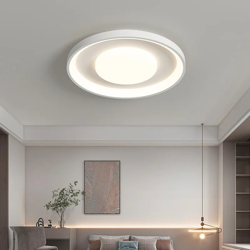 Afralia™ Nordic White LED Chandelier - Ceiling Mounted Whole House Light Combination