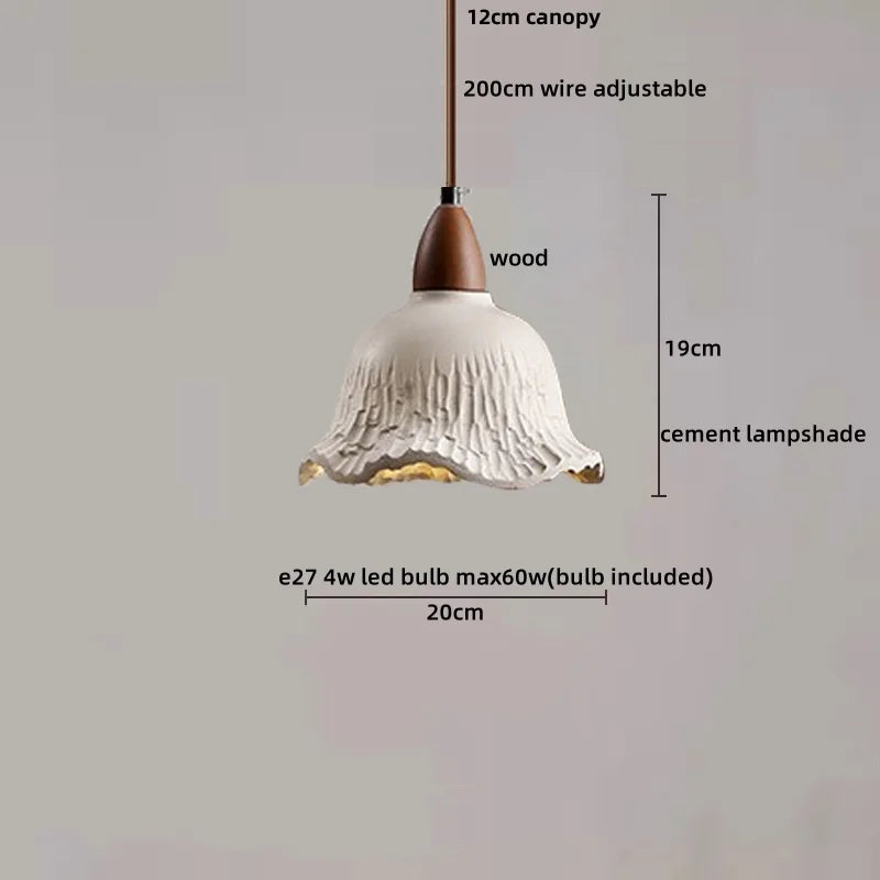 Afralia™ Wood Canopy LED Pendant Lamp: Modern Nordic Style with Adjustable Hanging Lights