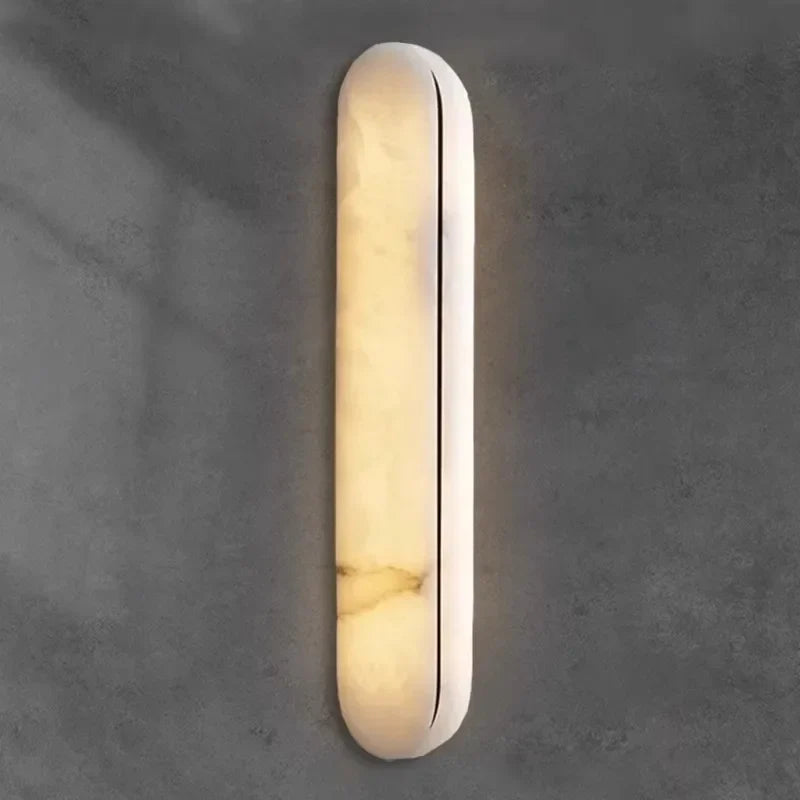 Afralia™ Black Copper Marble LED Wall Light for Indoor Living Room, Bedroom, Hotel & Shop