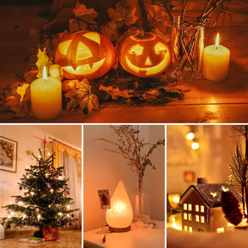 Afralia™ Smoky Gray LED Filament C7 Mini Candle Bulbs 0.5W Dimmable for Christmas Decor