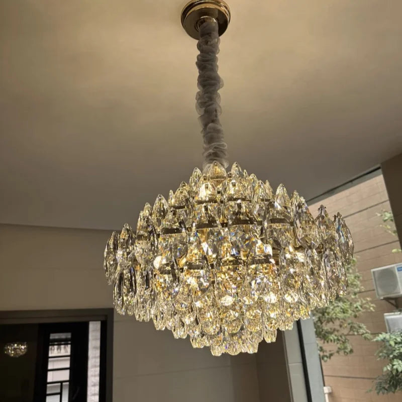 Afralia™ Crystal Pendant Light - European Style LED Dining Room & Bedroom Fixture