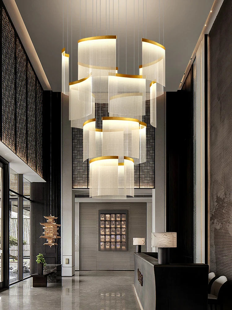 Afralia™ Acrylic LED Chandelier: Modern Light Luxury Dimmable Pendant for Living Room-Elegant Lighting Fixtures