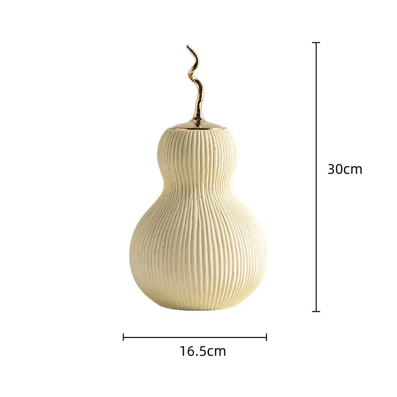 Afralia™ Ceramic Gourd Vase: Elegant Home Decor Accessory