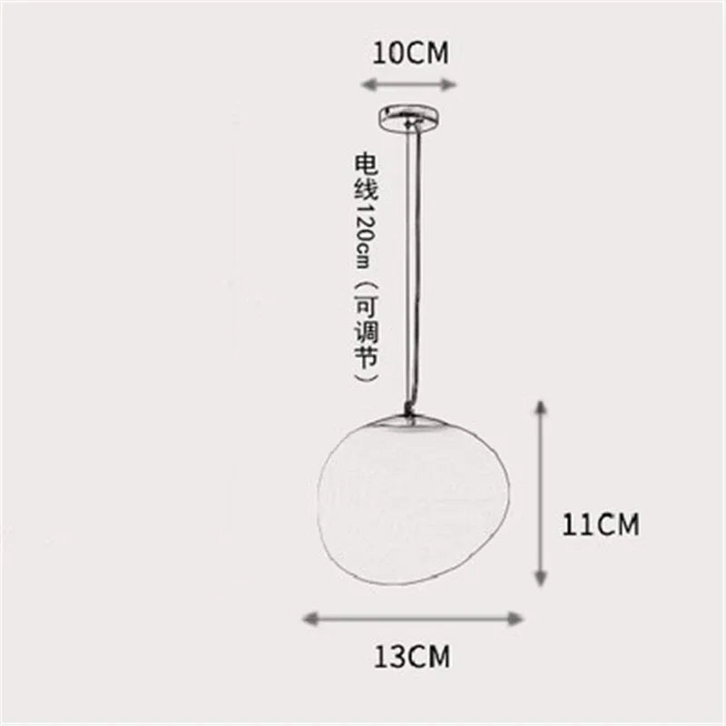 Afralia™ Gregg Glass Pendant Light, Modern LED Hanging Lamp for Dining Kitchen Loft