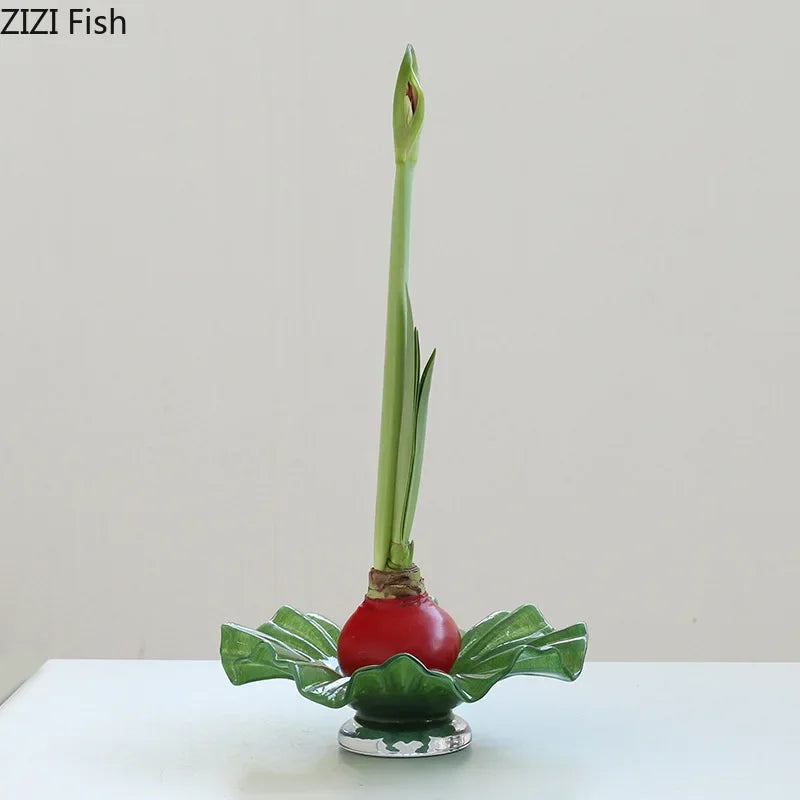 Afralia™ Lotus Leaf Glass Vase: Elegant Table Decor & Plant Pot for Room Aesthetic