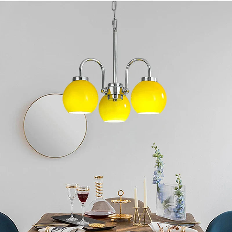 Afralia™ Retro Glass Pendant Chandelier for Living Room, Bedroom, Hotel