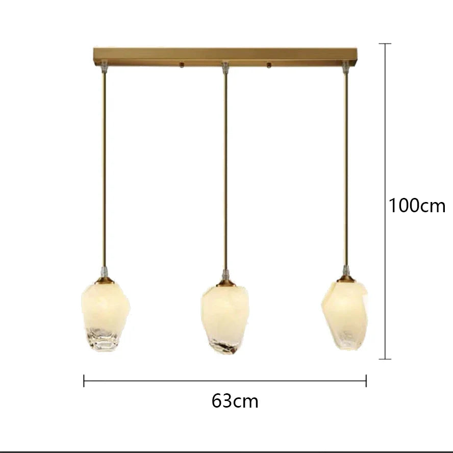 Afralia™ Luxury Glass Pendant Lights for Dining Table - LED Nordic Style Lighting