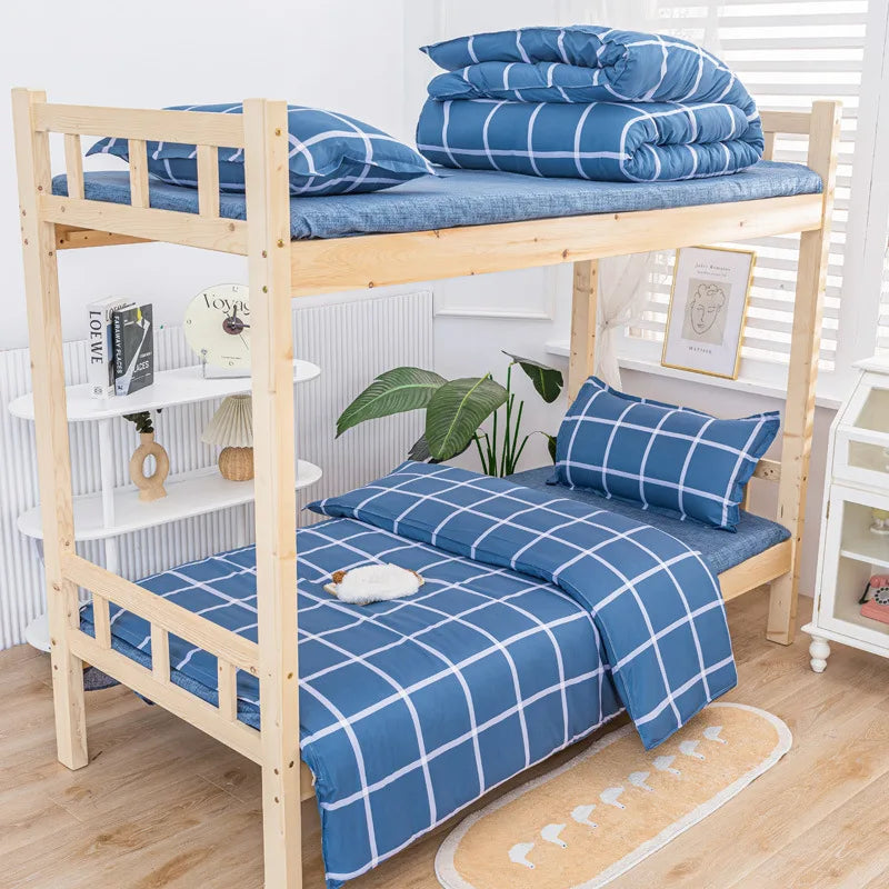 Afralia™ Soft Microfiber Double Duvet Set with Queen Bedsheet - Comforter Cover Set