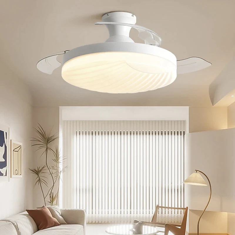 Afralia™ Modern Simplicity Ceiling Fan with LED Lights and Remote Control