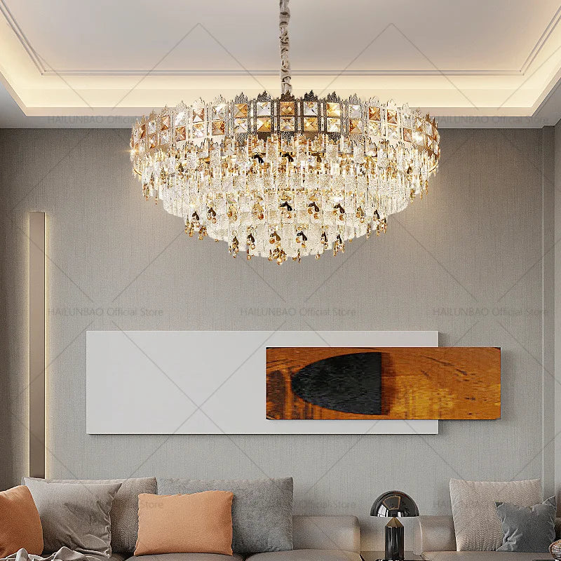 Afralia™ Crystal Chandelier: Modern Net Red Living Room & Bedroom Luxury Lighting
