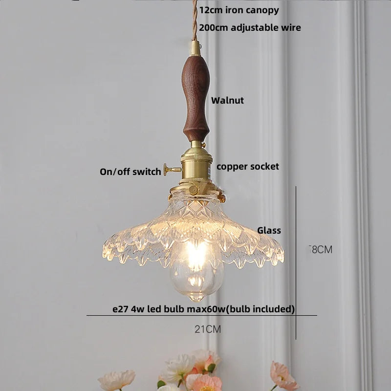 Afralia™ Glass LED Pendant Light Fixture for Modern Home Decor